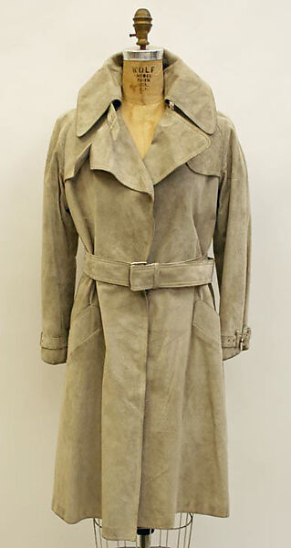 Coat, Anne Klein (American, Brooklyn, New York 1923–1974 New York), leather, American 