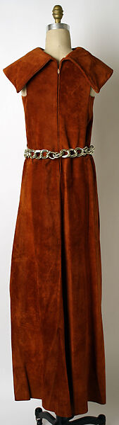 Evening dress, Anne Klein (American, Brooklyn, New York 1923–1974 New York), leather, metal, American