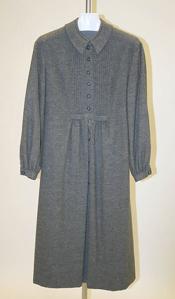 Shirtdress, James Galanos (American, Philadelphia, Pennsylvania, 1924–2016 West Hollywood, California), wool, American 