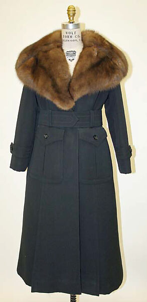 Coat, James Galanos (American, Philadelphia, Pennsylvania, 1924–2016 West Hollywood, California), wool, fur, American 