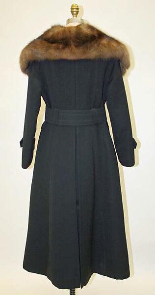 Coat, James Galanos (American, Philadelphia, Pennsylvania, 1924–2016 West Hollywood, California), wool, fur, American