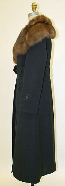 Coat, James Galanos (American, Philadelphia, Pennsylvania, 1924–2016 West Hollywood, California), wool, fur, American