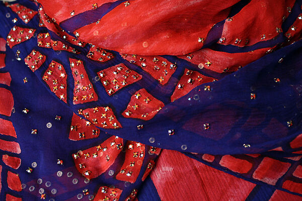 Evening ensemble, Pauline Trigère (American, born France, Paris 1908–2002 New York), silk, glass, American