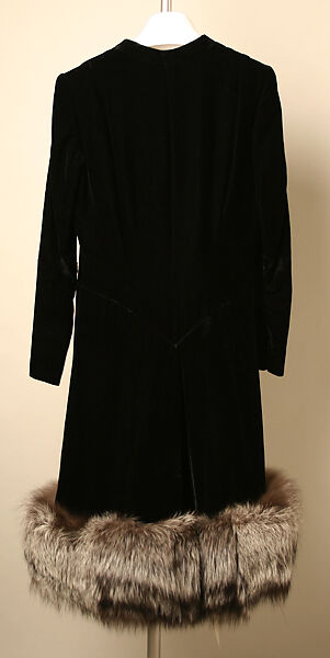 Cocktail dress, Pauline Trigère (American, born France, Paris 1908–2002 New York), synthetic fiber, cotton, fur, American