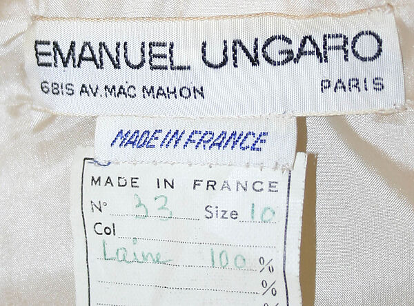 Ensemble, Emanuel Ungaro (French, 1933–2019), [no medium available], French