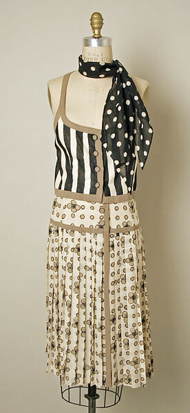 Ensemble, Emanuel Ungaro (French, 1933–2019), linen, cotton, silk, French