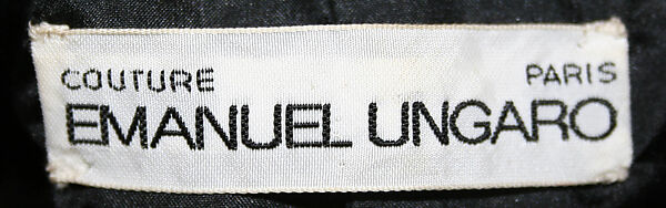 Ensemble, Emanuel Ungaro (French, 1933–2019), linen, cotton, silk, French