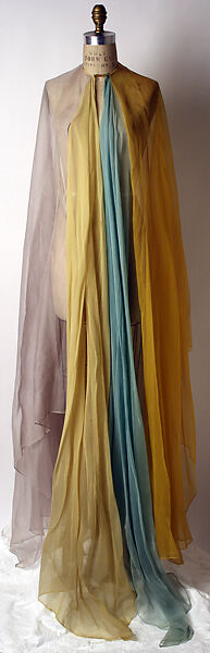 Evening cape, Valentina (American, born Kyiv 1899–1989), synthetic fiber, cotton, plastic, American