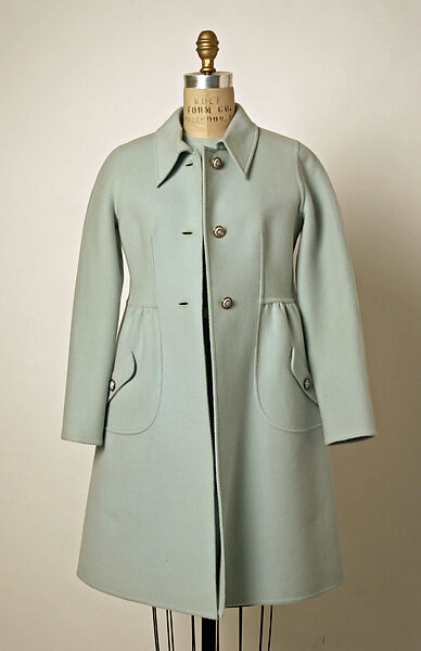 Ensemble, Valentino (Italian, born 1932), wool, leather, Italian 