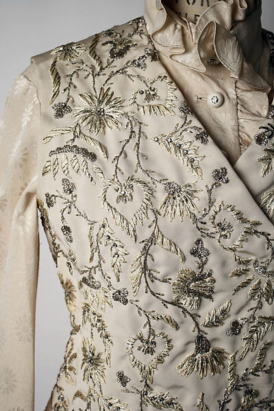 Evening ensemble, Valentino S.p.A. (Italian, founded 1959), silk, metallic thread, glass, rhinestones, Italian