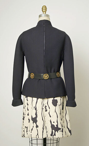 Ensemble, Valentino S.p.A. (Italian, founded 1959), (a–c) wool; (d) leather, Italian