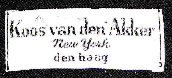 Evening coat, Koos van den Akker (American, born Netherlands, The Hague 1939–2015 New York), cotton, silk, Dutch