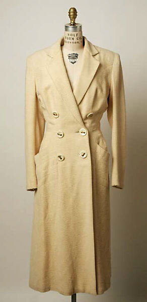 Coat, Possibly by House of Patou (French, founded 1914), wool, French 