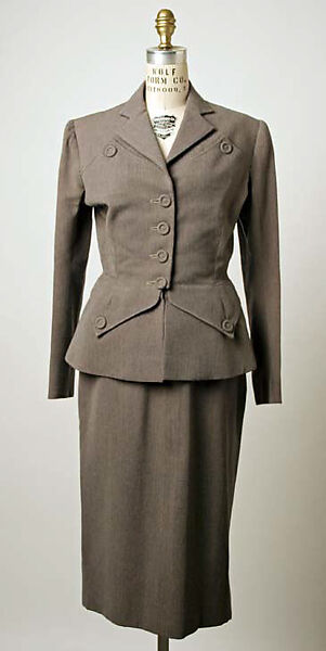 Suit, Robert Piguet (French, born Switzerland, 1901–1953), wool, French 