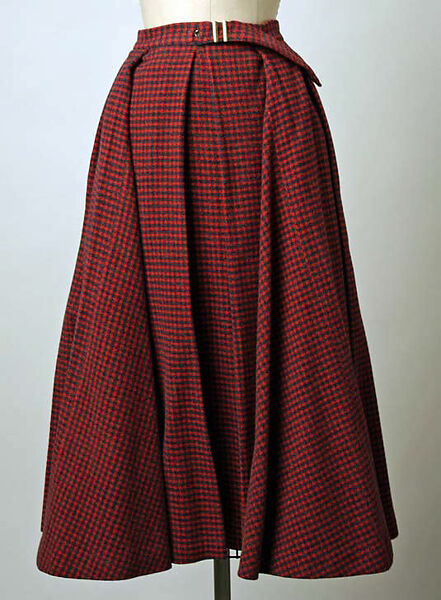 Afternoon skirt, Robert Piguet (French, born Switzerland, 1901–1953), wool, metal, French 
