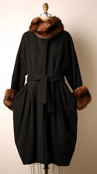 Coat, Ben Reig, wool, fur, American 