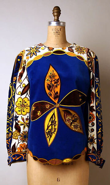 Blouse, Emilio Pucci (Italian, Florence 1914–1992), cotton, Italian 