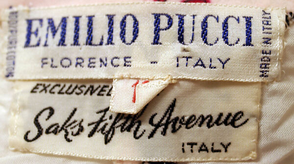 Dress, Emilio Pucci (Italian, Florence 1914–1992), [no medium available], Italian