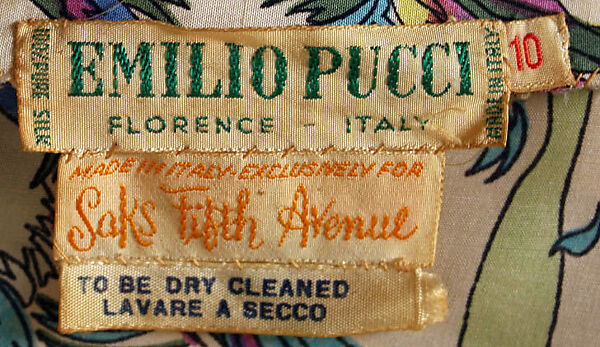 Evening ensemble, Emilio Pucci (Italian, Florence 1914–1992), silk, Italian