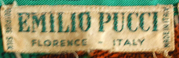 Ensemble, Emilio Pucci (Italian, Florence 1914–1992), silk, Italian