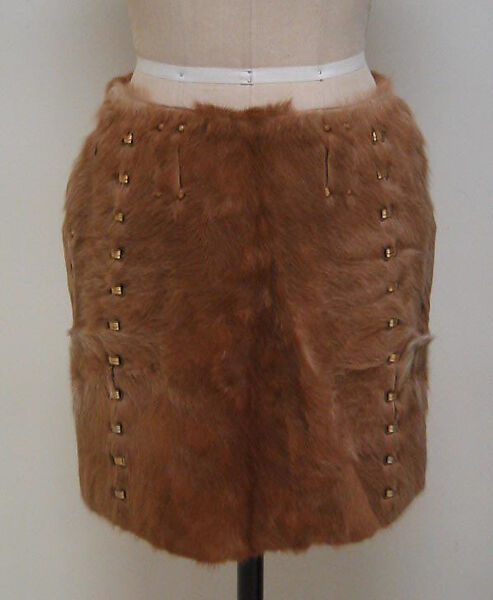 Ensemble, Paco Rabanne (French, born Spain 1934–2023), calfskin, brass, French