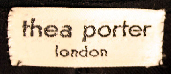 Evening coat, Thea Porter (British (born Israel), Jerusalem 1927–2000 London), wool, silk, British