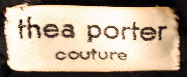 Cocktail dress, Thea Porter (British (born Israel), Jerusalem 1927–2000 London), silk, synthetic fiber, British