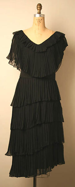 Cocktail dress, Thea Porter (British (born Israel), Jerusalem 1927–2000 London), silk, synthetic fiber, British 