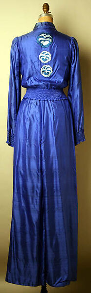 Evening ensemble, (a) Zandra Rhodes (British, founded 1969), silk, feathers, ink, British