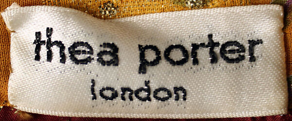 Dress, Thea Porter (British (born Israel), Jerusalem 1927–2000 London), silk, British