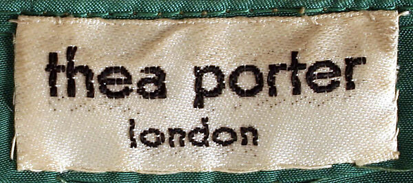 Evening dress, Thea Porter (British (born Israel), Jerusalem 1927–2000 London), silk, British