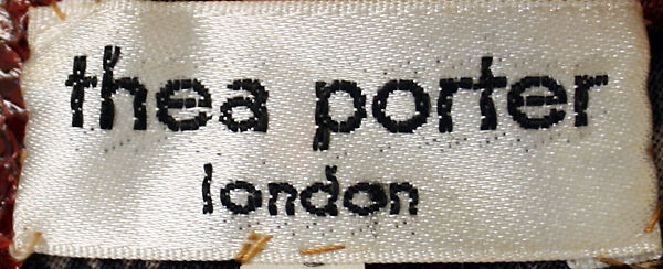 Dress, Thea Porter (British (born Israel), Jerusalem 1927–2000 London), wool, snakeskin, British