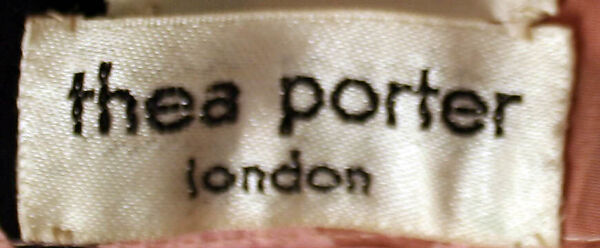 Evening dress, Thea Porter (British (born Israel), Jerusalem 1927–2000 London), synthetic fiber, British