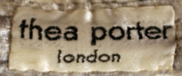 Caftan, Thea Porter (British (born Israel), Jerusalem 1927–2000 London), rayon, metallic thread, British