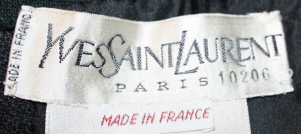 Dress, Yves Saint Laurent (French, founded 1961), wool, French