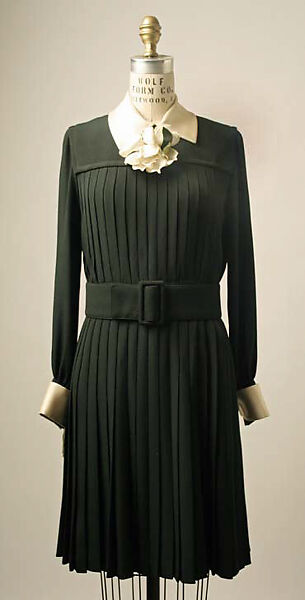 Afternoon dress, Yves Saint Laurent (French, founded 1961), silk, French