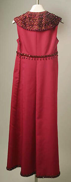 Evening dress, Yves Saint Laurent (French, founded 1961), silk, glass, French