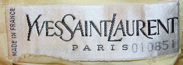 Cocktail dress, Yves Saint Laurent (French, founded 1961), silk, metallic thread, plastic, glass, French