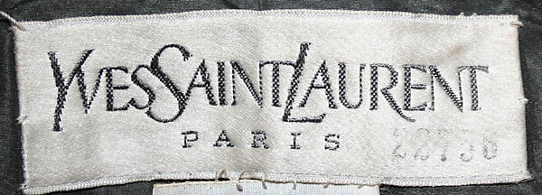 Suit, Yves Saint Laurent (French, founded 1961), wool, plastic, French