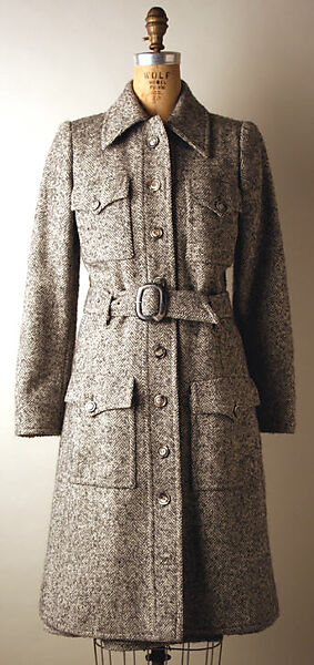 Suit, Yves Saint Laurent (French, founded 1961), wool, plastic, French 
