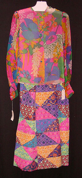 Evening ensemble, Yves Saint Laurent (French, founded 1961), silk, French