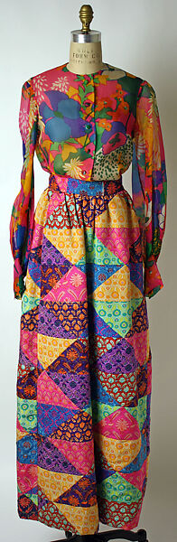 Evening ensemble, Yves Saint Laurent (French, founded 1961), silk, French