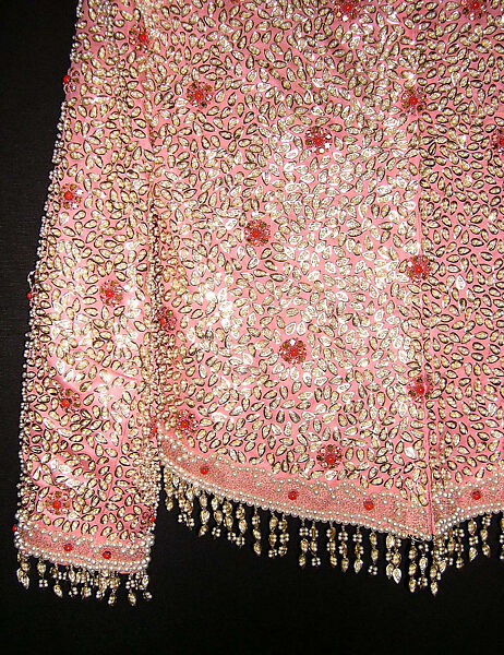 Evening ensemble, Yves Saint Laurent (French, founded 1961), silk, metal, plastic, glass, French