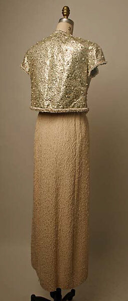 Evening ensemble, Yves Saint Laurent (French, founded 1961), silk, metallic thread, glass beads, French
