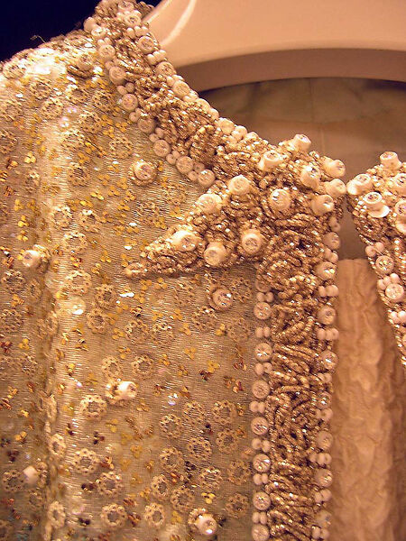 Evening ensemble, Yves Saint Laurent (French, founded 1961), silk, metallic thread, glass beads, French