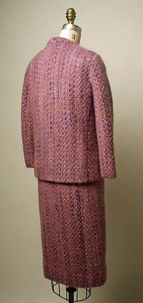 Suit, Yves Saint Laurent (French, founded 1961), wool, silk, cotton, wood, leather, French