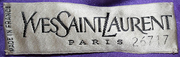 Evening pantsuit, Yves Saint Laurent (French, founded 1961), silk, French