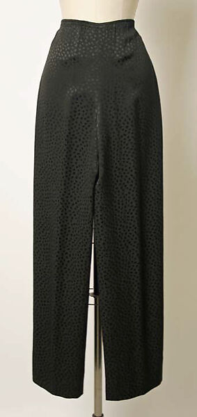 Evening pajamas, Yves Saint Laurent (French, founded 1961), silk, French