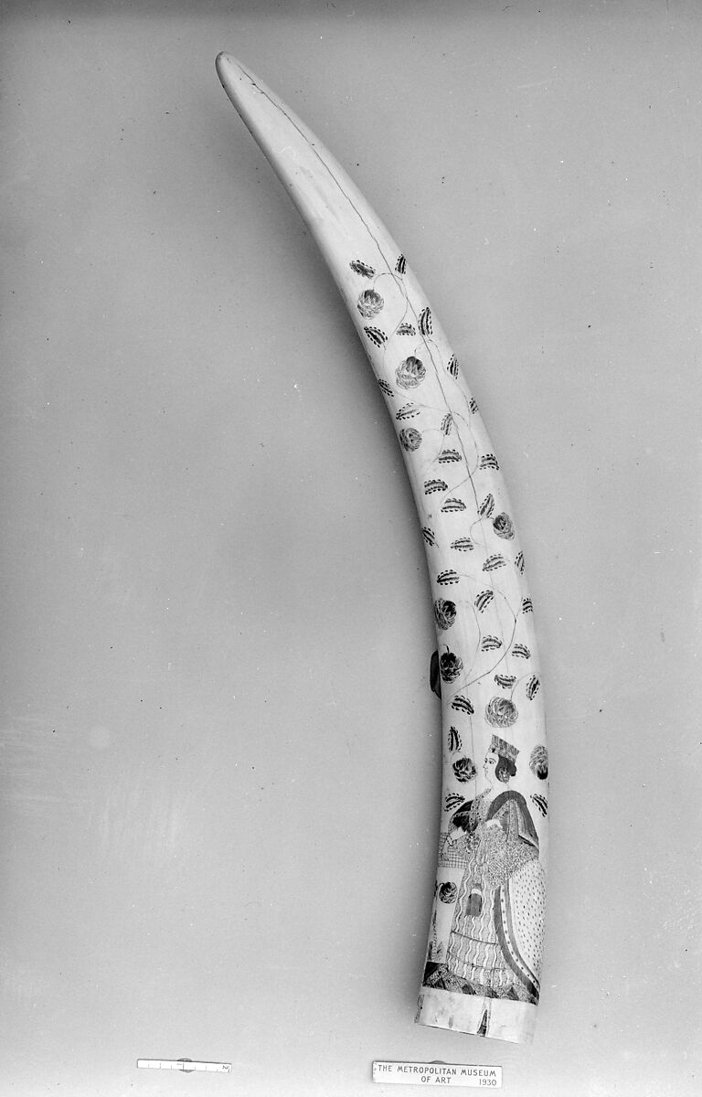 Decorated Walrus Tusk, Walrus ivory 