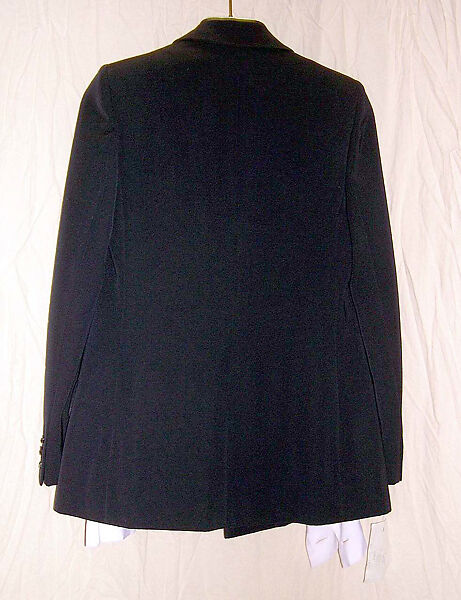 Suit, Yves Saint Laurent (French, founded 1961), (a, e, g) wool
(b–d) silk
(f, h) leather, French